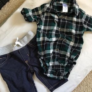 3 month dress shirt and pants set